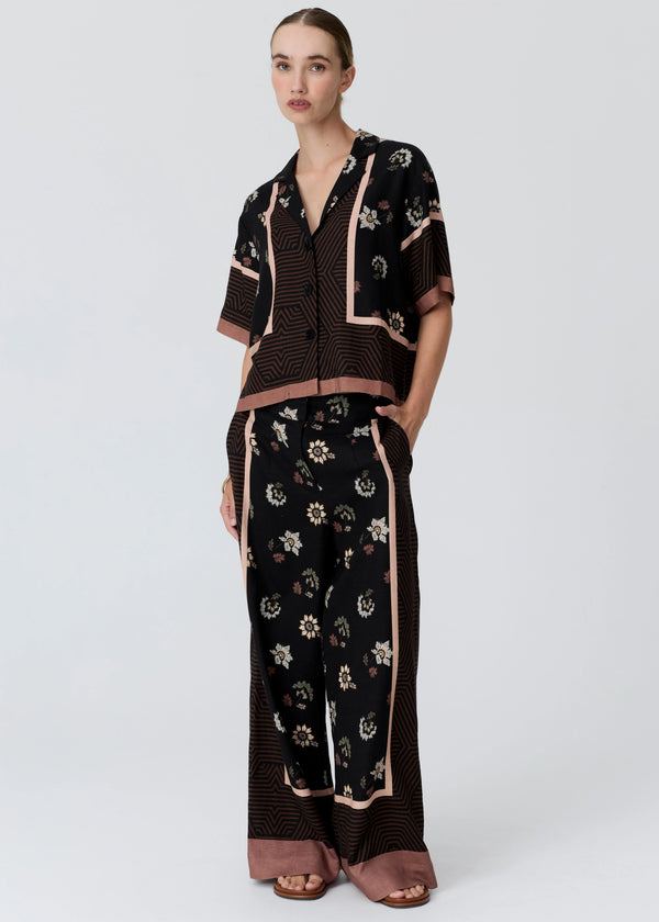 POL Trellis Shirt in Trellis Scarf Print