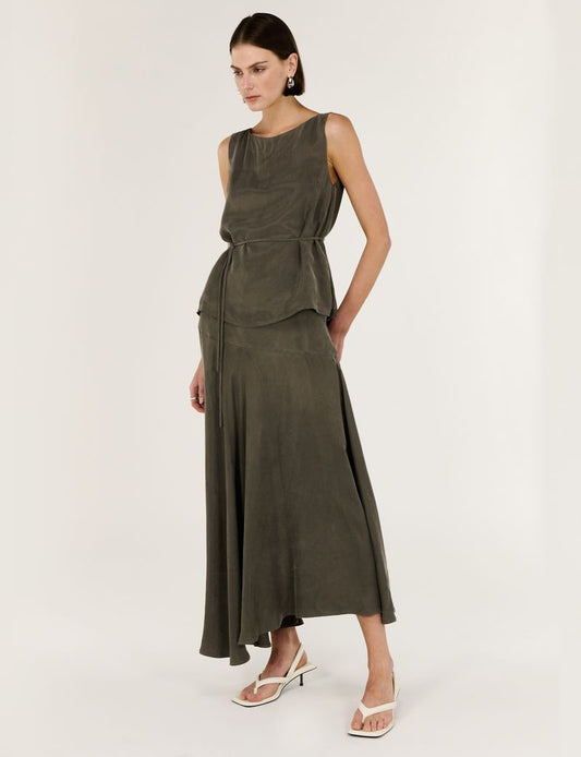 Staple the Label Stevie Pixie Maxi Skirt Olive