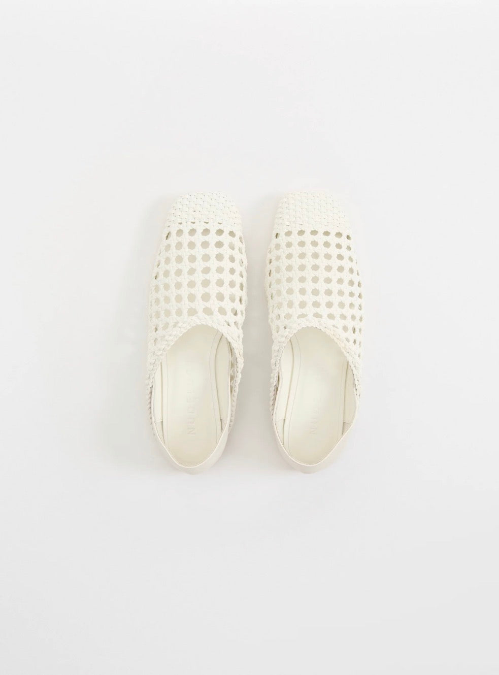Nude Lucy Etta Crochet Flat White