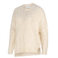 Maxted Patchwork Cable Pullover in Ivory