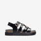 Yokono Tunez 255 Leather Sandal in Black
