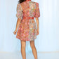 Kachel Hazel Mini Dress in Multi
