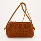 Nancybird Woven Clutch in Ochre Leather