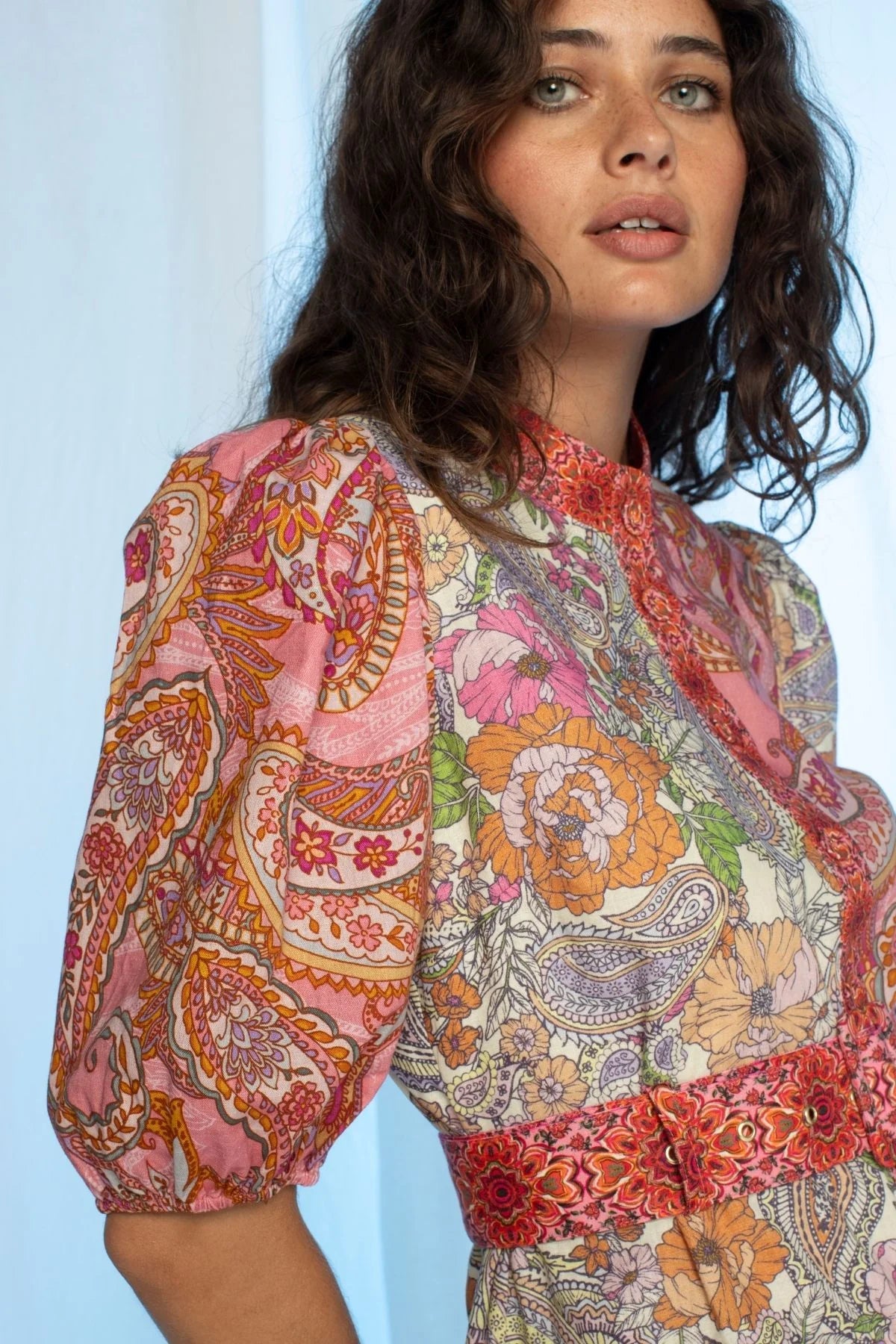 Kachel Hazel Mini Dress in Multi