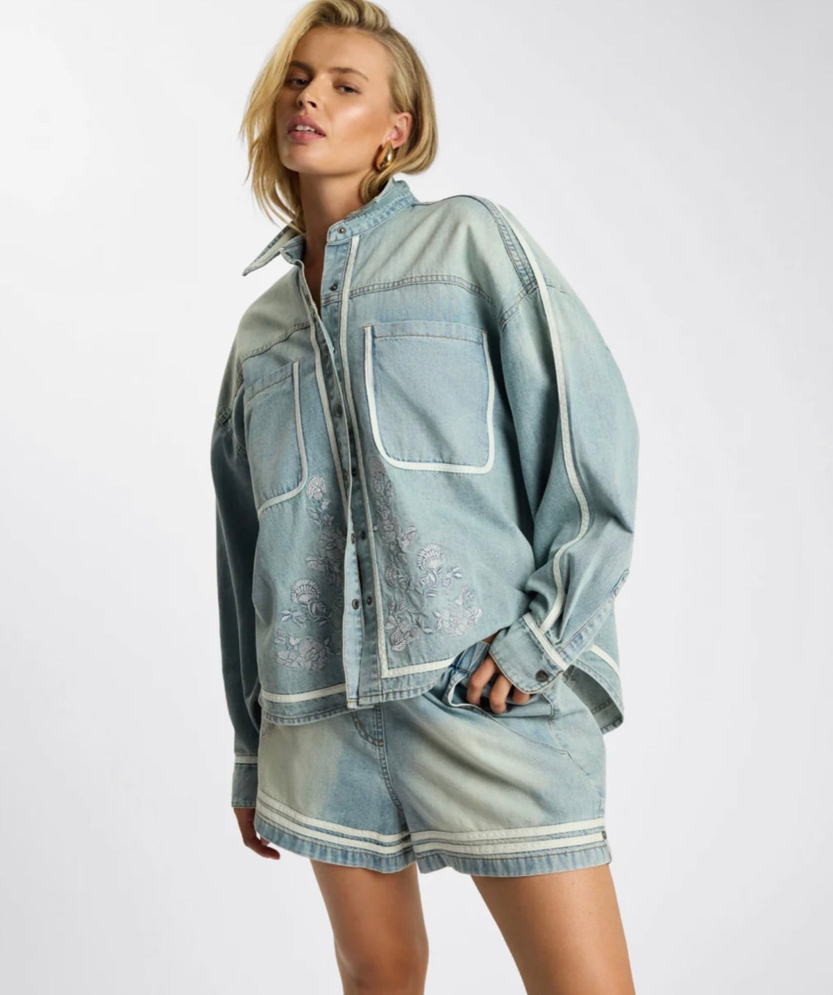 One Teaspoon Folklore Embroidered Shirt