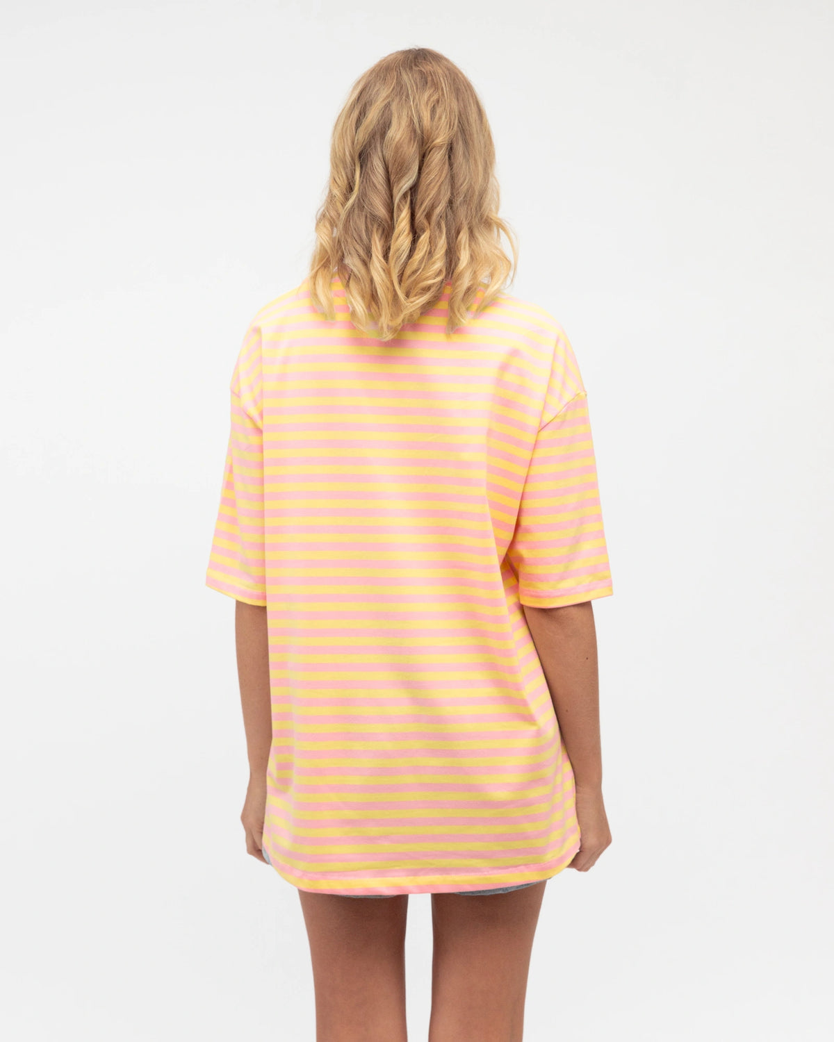 Mimi Stripe Tee Yellow/Pink