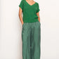 POL Clothing Rig Knit Top in Green