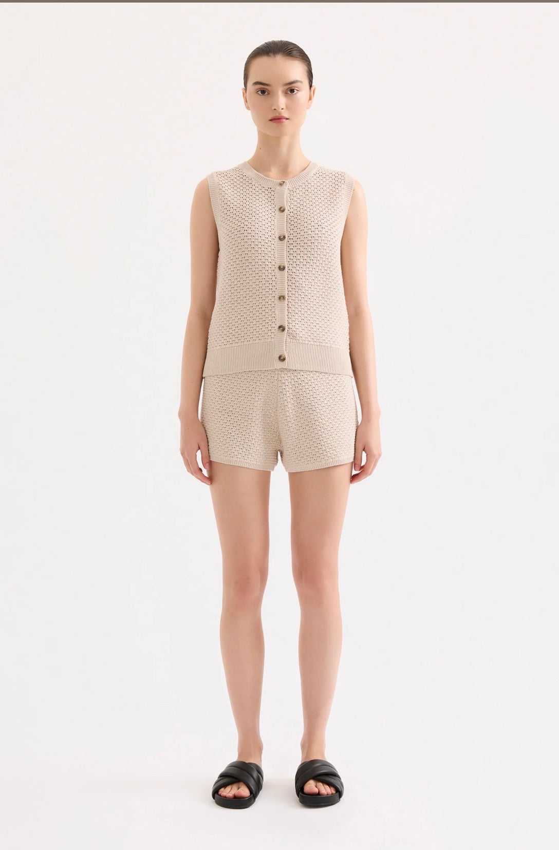 Nude Lucy Frazer Knit Tank in Buff