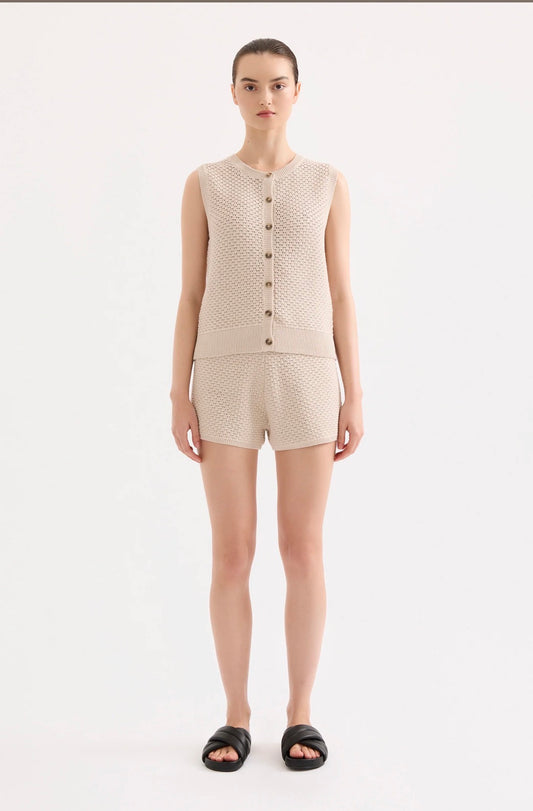 Nude Lucy Frazer Knit Tank in Buff