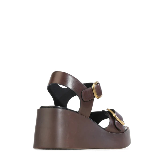 EOS Arias Wedge Sandal in Chestnut