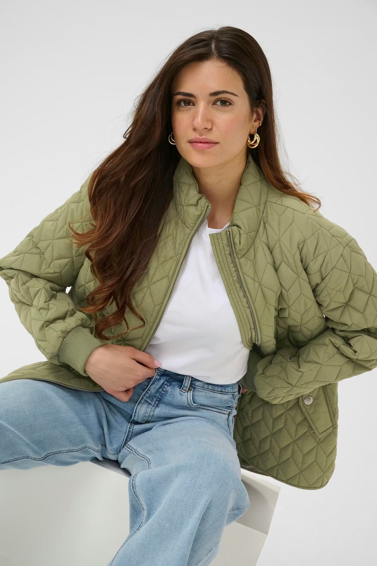 Kaffe KAleila Quilt Jacket Dusky Green