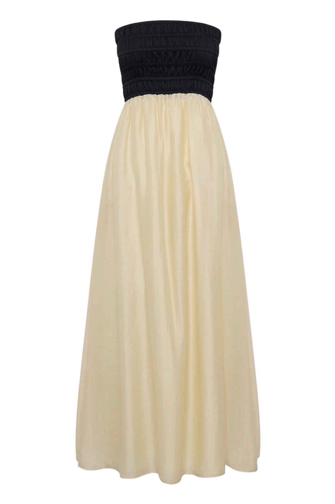 Nude Lucy Frances Shirred Maxi Dress