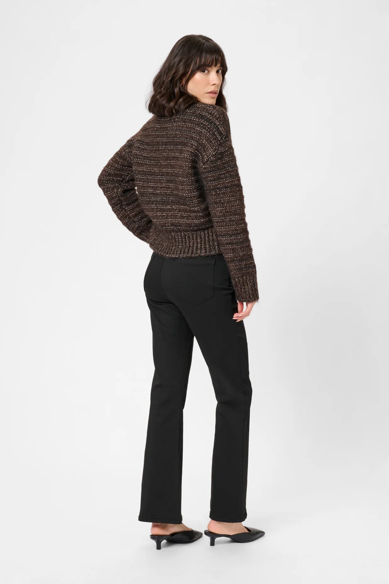 Kaffe KAmarena Knit Pullover Black Coffee Melange