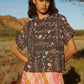 Nancybird Dolman Top in Watercolour Charcoal