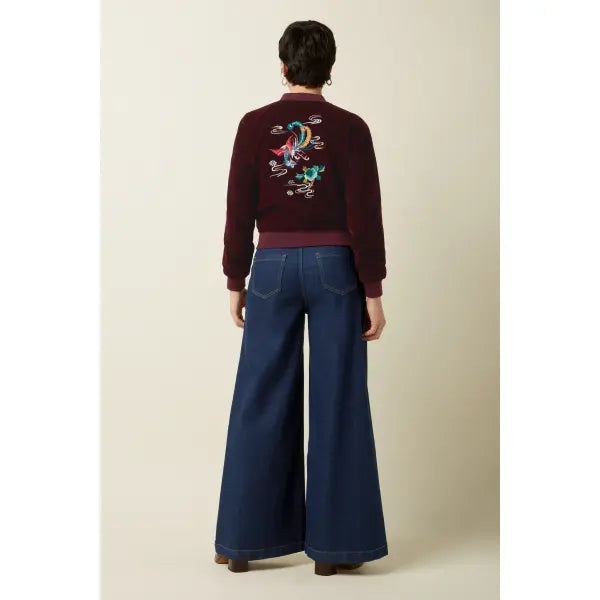 King Louie Bessie Bomber Jacket Gamine Velvet