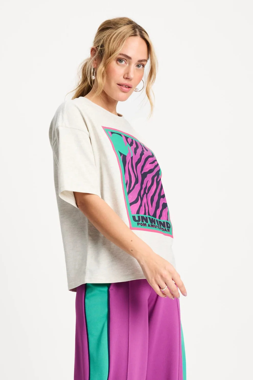 POM Amsterdam Animal T-Shirt Grey