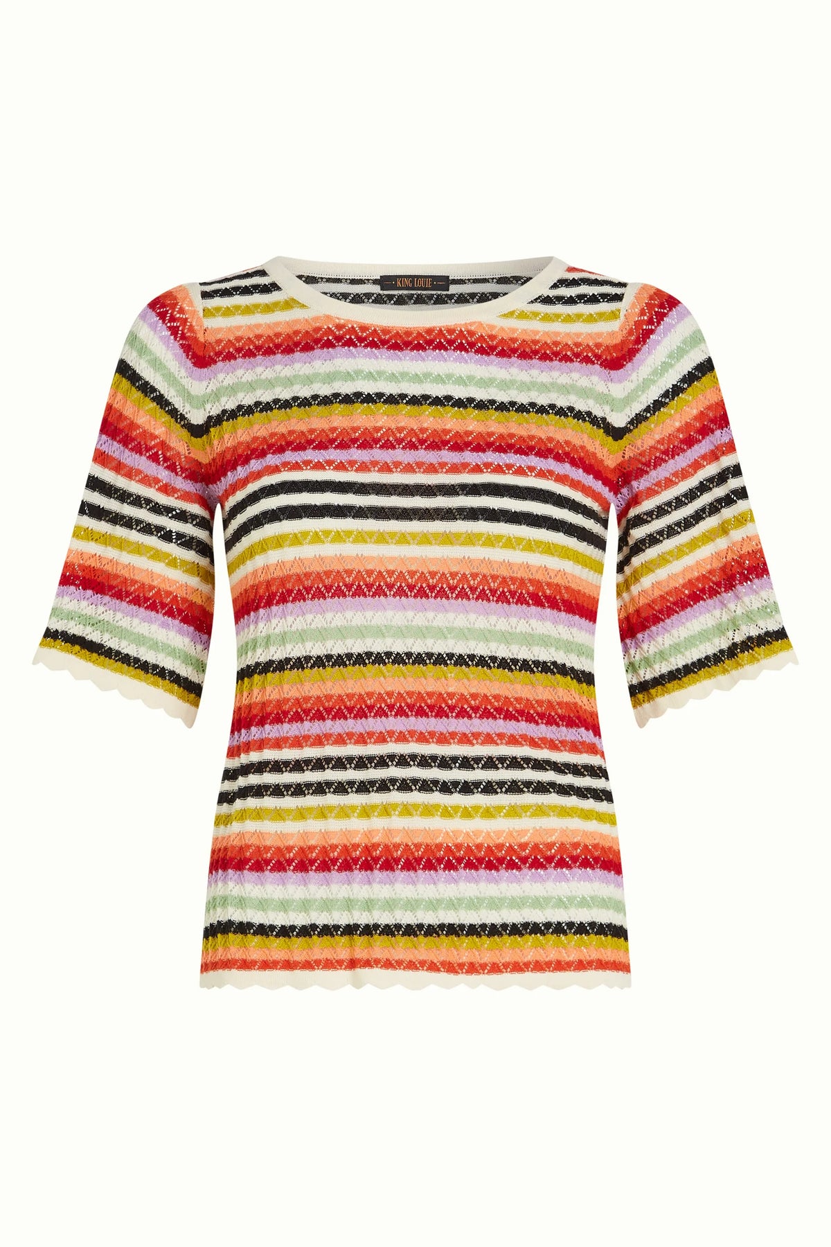 King Louie Marie Top Basile in Multi Colour Stripe