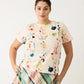 Nancybird Apollo Tee in Watercolour Cream