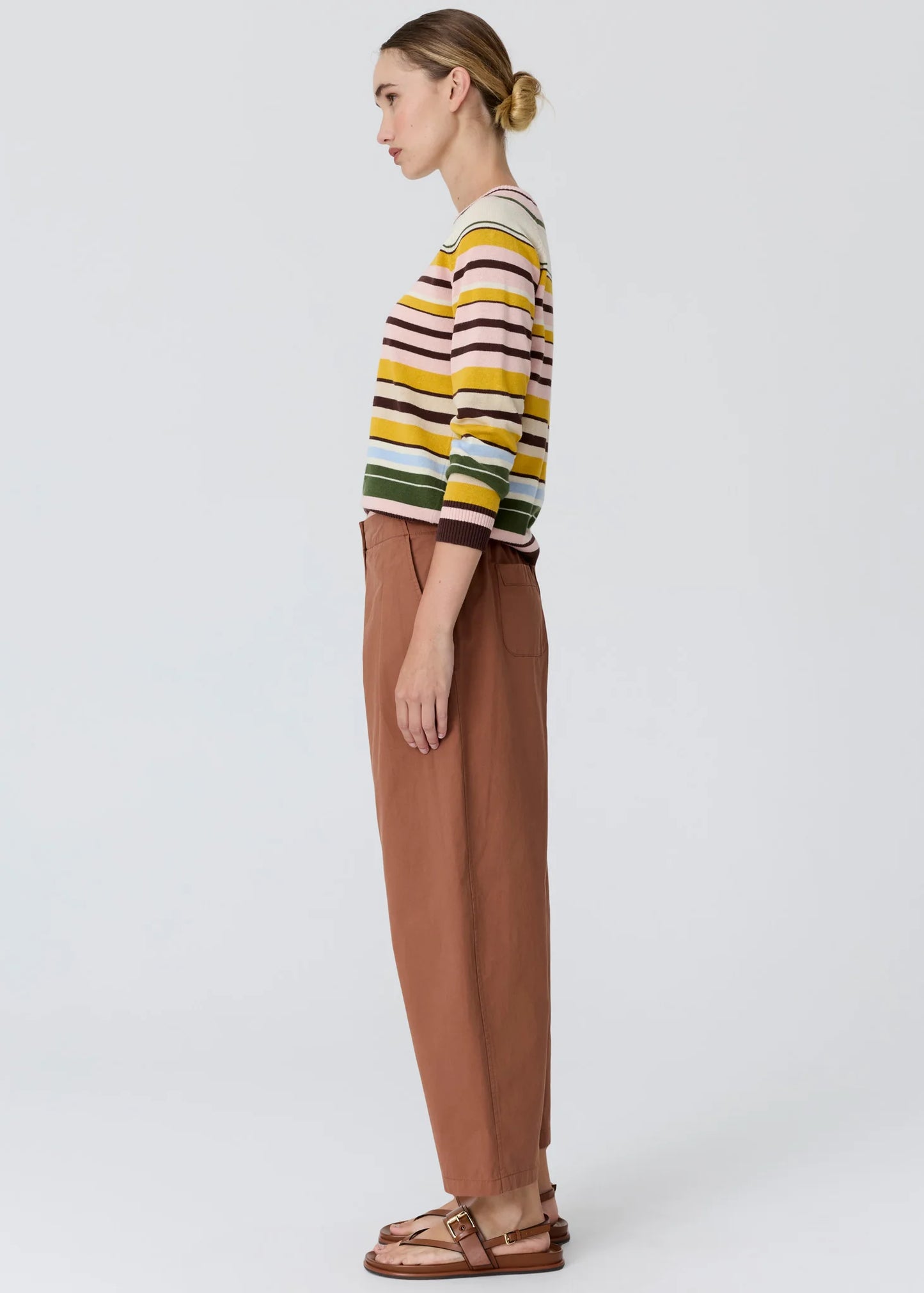 POL Alma Barrel Pant in Toffee