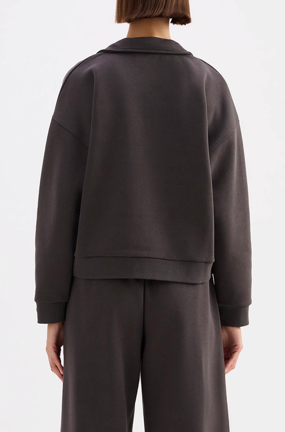 Nude Lucy Carter Classic Zip Front Sweat Coal