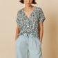 Indi and Cold Paisley Crop Shirt