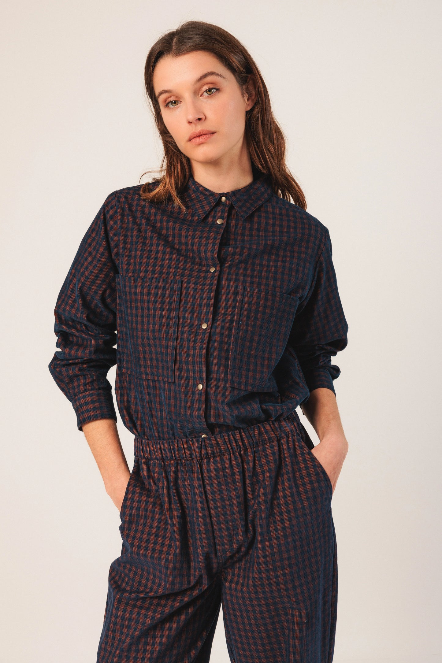 Indi and Cold Micro-Corduroy Overshirt