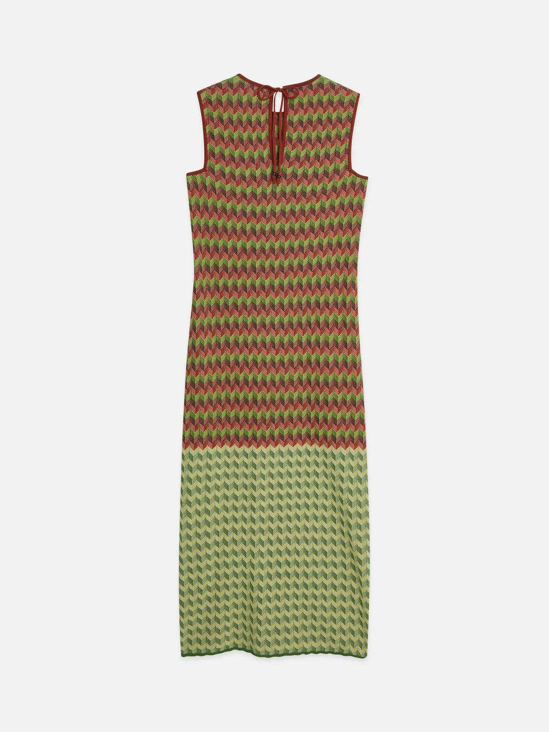 Scotch & Soda Chevron Knitted Maxi Dress in Burnt Henna