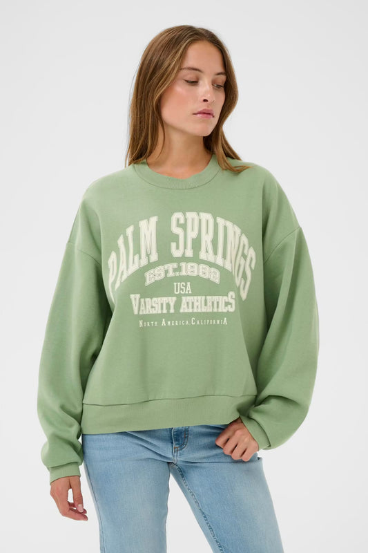 Kaffe KAsussi Varsity Sweatshirt Sea Spray