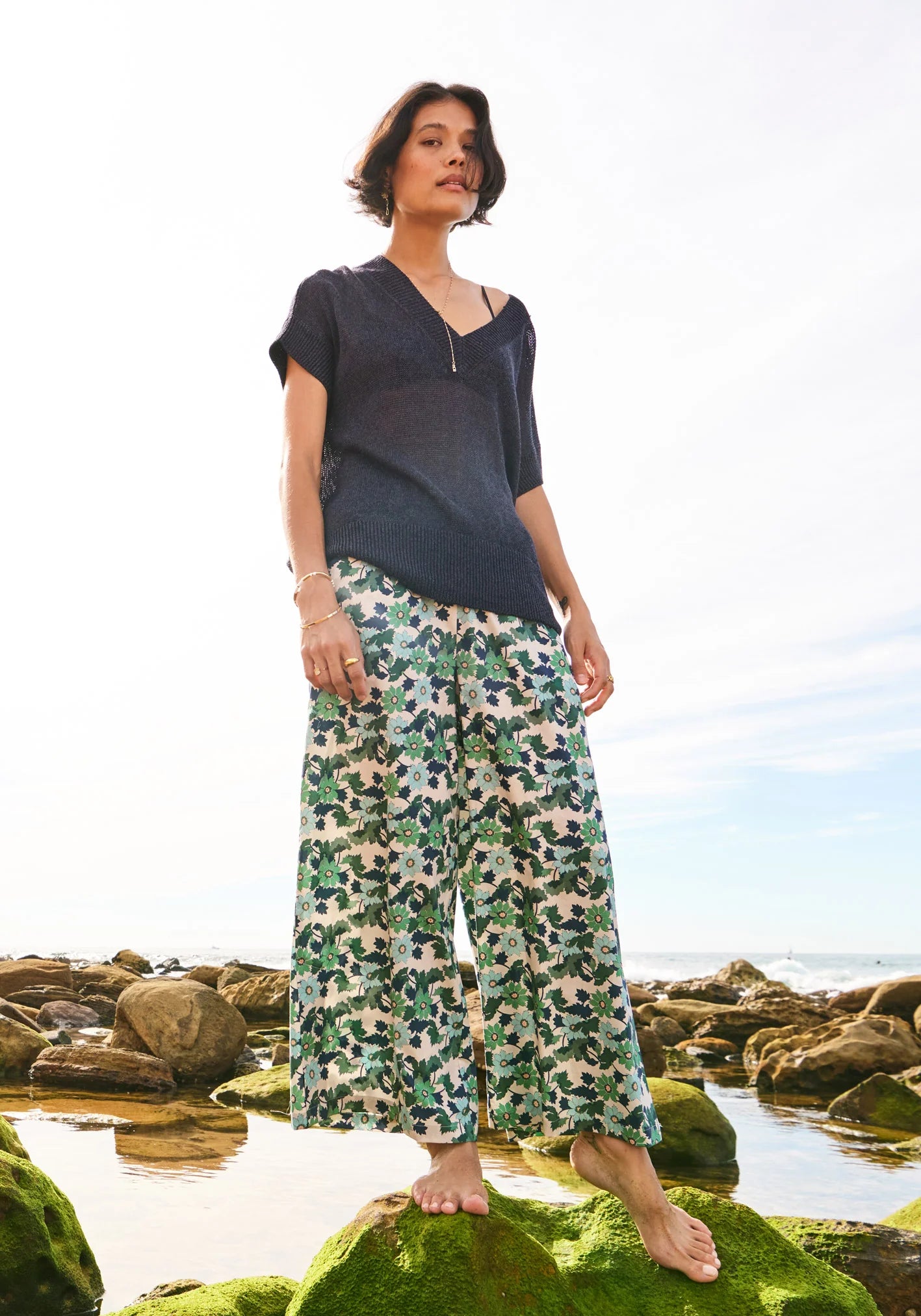 POL Clothing Delphine Pant in Delphine Print