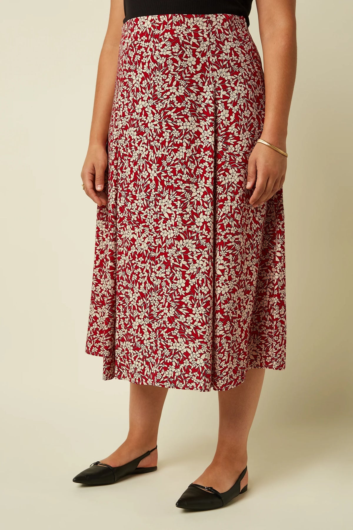 King Louie Laia Skirt Paradis in Chilli Red Floral