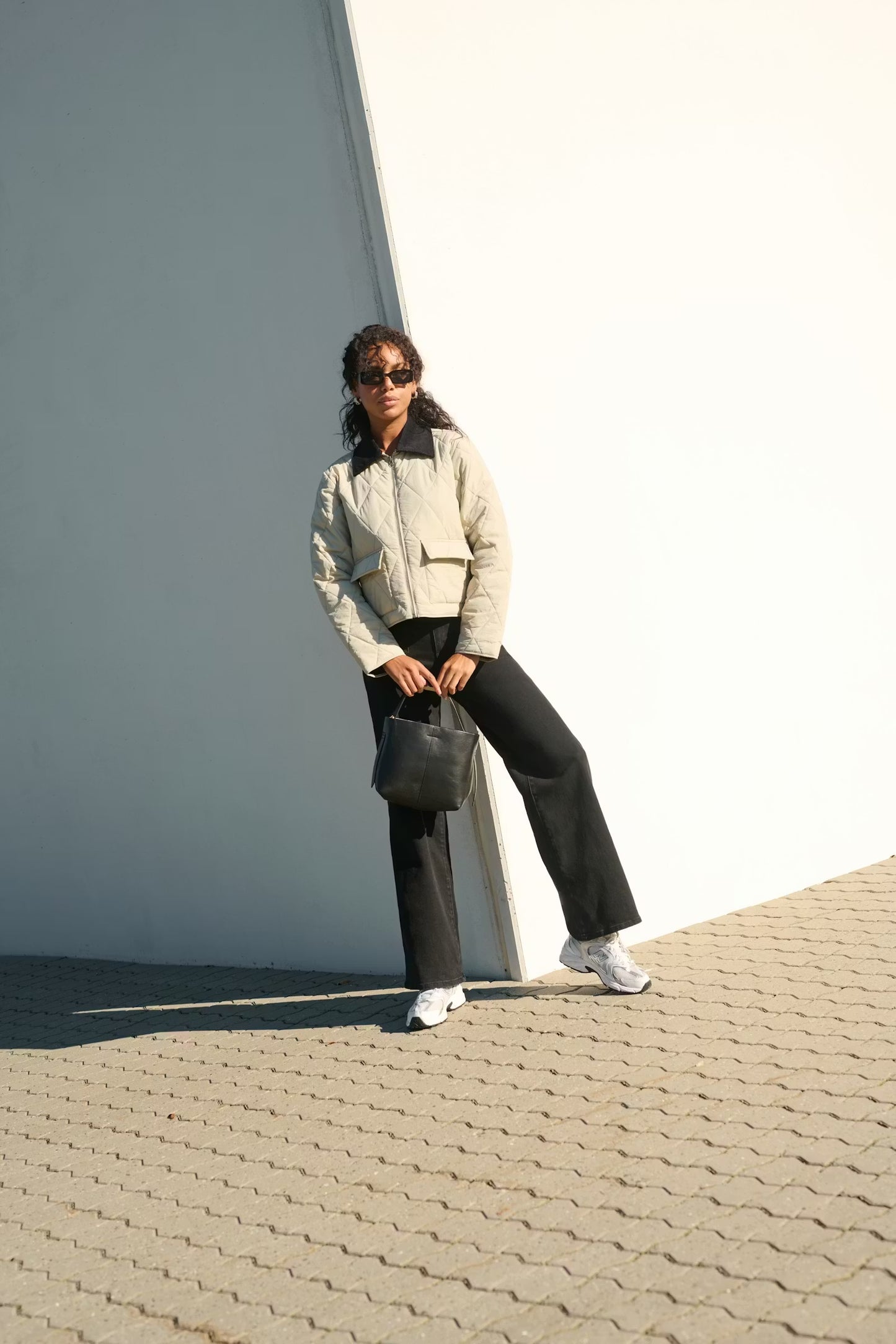 Kaffe KAanneli Quilted Jacket Feather Grey