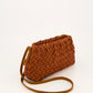 Nancybird Woven Clutch in Ochre Leather