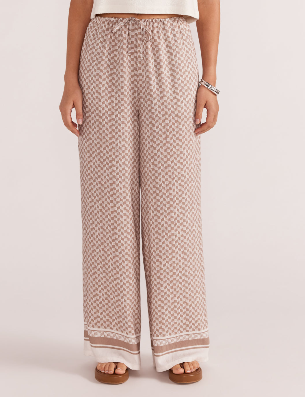 Staple the Label Soleil Drawstring Pants in Beige