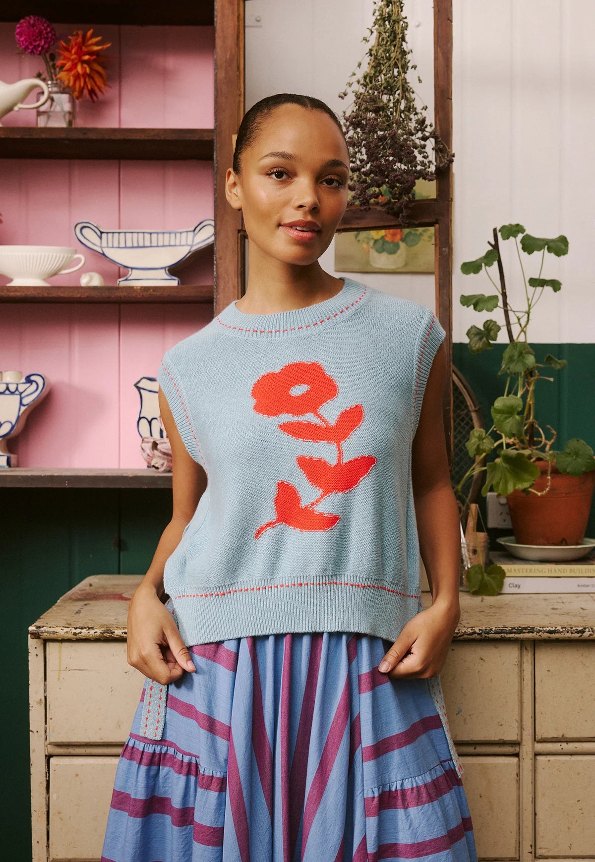 Nancybird Aria Vest in Flower
