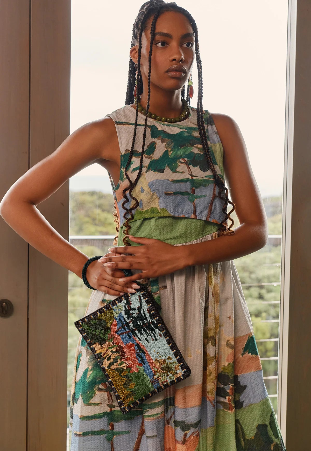 Nancybird Beaded Clutch in Palisade