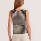 Staple the Label Mia Stripe Knit Tank in Black and Cream