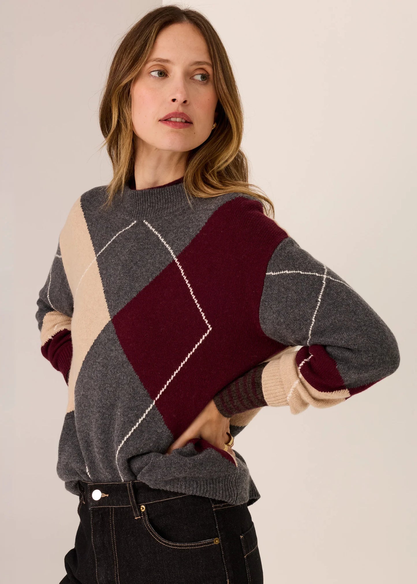 POL Loren Argyle Knit