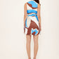 Staple the Label Cielo Mesh Mini Dress in Abstract