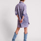 One Teaspoon Purple Rain Nixie Denim Shirt Dress