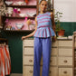 Nancybird Isla Pant in Blue Border