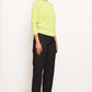 POL Clothing Lido Solid Knit Sweater in Lime