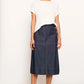 POL Clothing Raydel Denim Skirt in Dark Wash