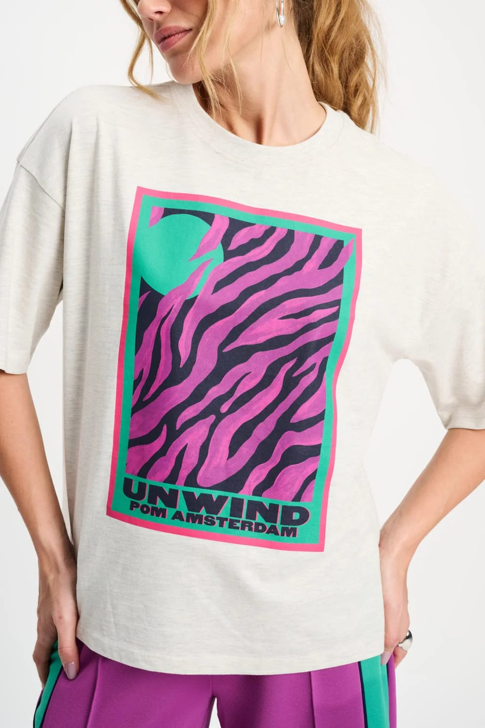 POM Amsterdam Animal T-Shirt Grey