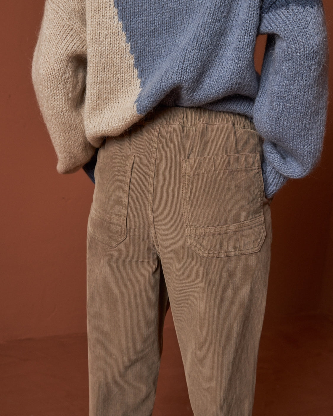 Indi & Cold Micro-Corduroy Ane Pant in Cement