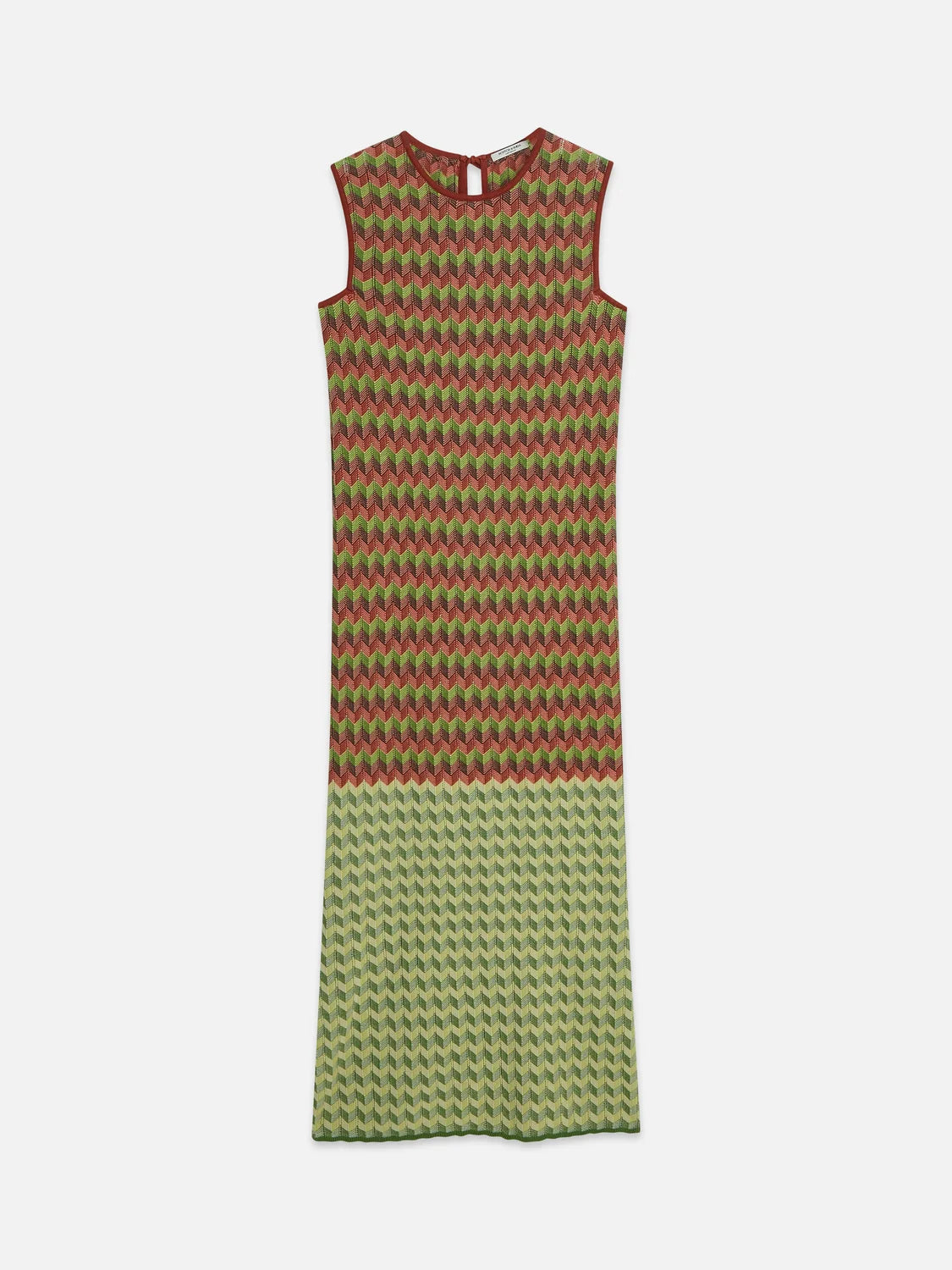 Scotch & Soda Chevron Knitted Maxi Dress in Burnt Henna