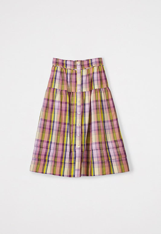 Nancybird Coco Pintuck Skirt in Acid Check