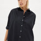 LMND Chiara Shirt Dress Maxi in Black