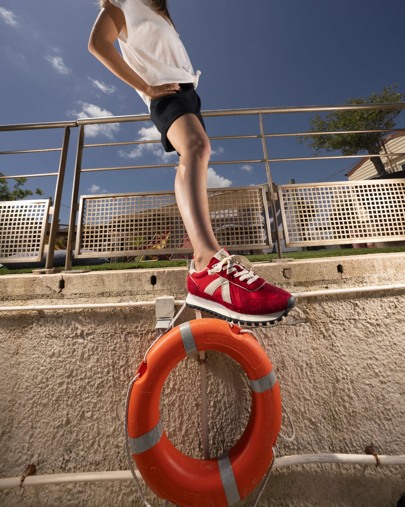 ASFVLT Gate Sneaker Red Snake Gold