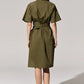 POL Toya Shirt Dress in Khaki