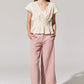 POL Miley Crop Pant in Rose